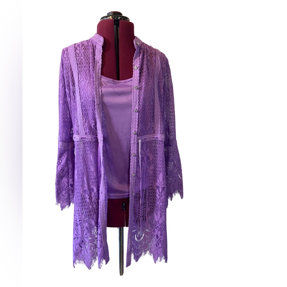 Colleen Lopez Lace Cover-Up and Tank Size PM - Picture 5 of 16